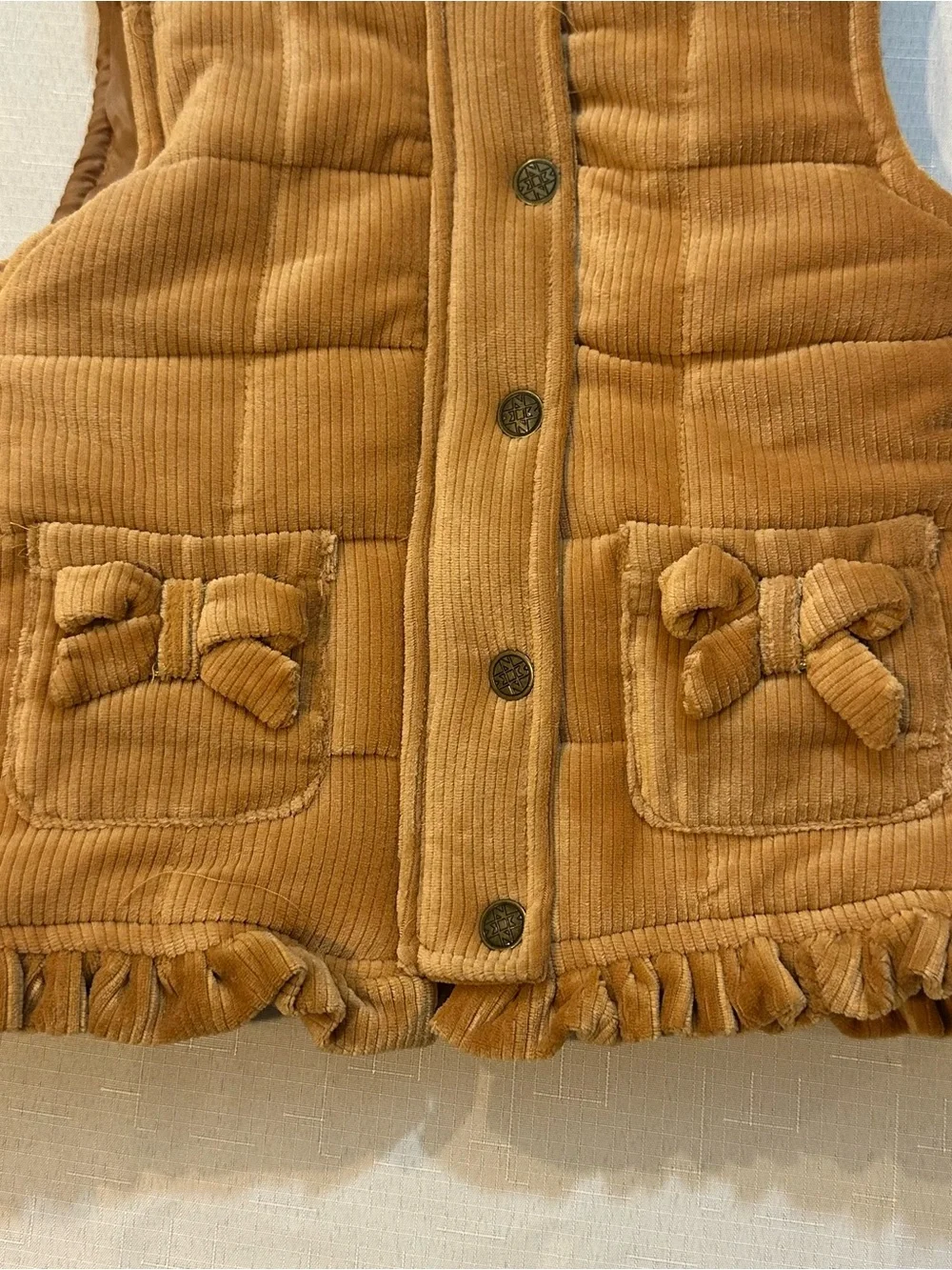 Nicole Miller Hooded Corduroy Puffer Vest Size 4